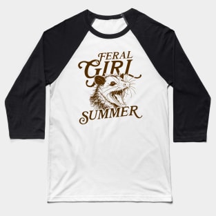 Feral Girl Summer Baseball T-Shirt